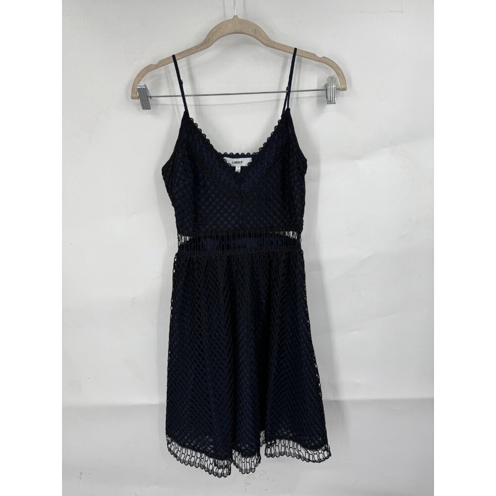 Likely Glencoe Fence Lace Sleeveless Dress Women‎ S V-neck and Exposed Waist - Picture 9 of 9